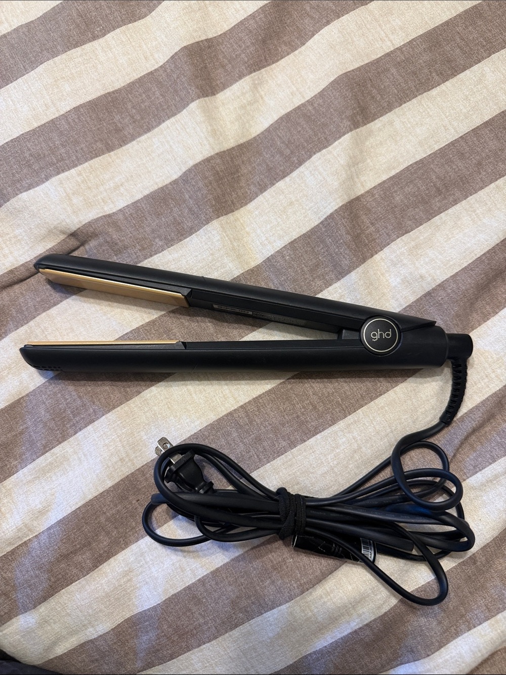 ghd Black and Gold Flat Iron Hair Straightener